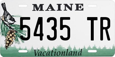 ME license plate 5435TR
