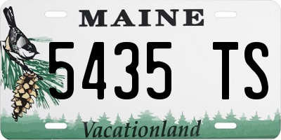 ME license plate 5435TS