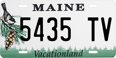 ME license plate 5435TV