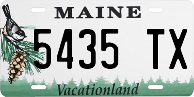 ME license plate 5435TX