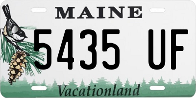 ME license plate 5435UF