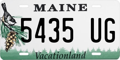 ME license plate 5435UG