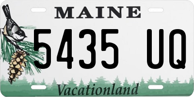 ME license plate 5435UQ