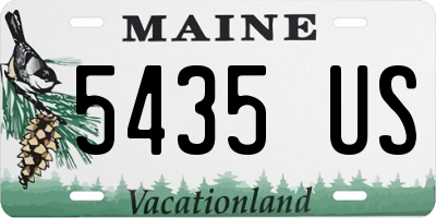 ME license plate 5435US
