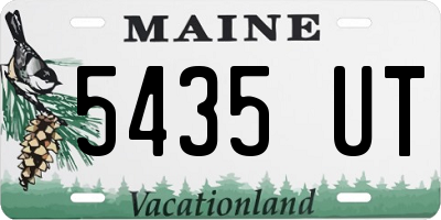 ME license plate 5435UT