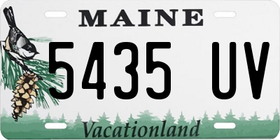 ME license plate 5435UV