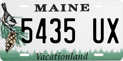 ME license plate 5435UX