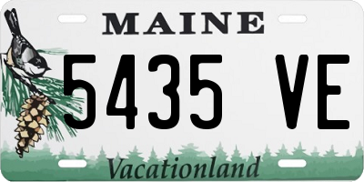 ME license plate 5435VE