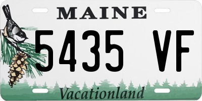 ME license plate 5435VF