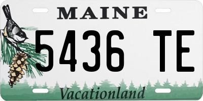 ME license plate 5436TE