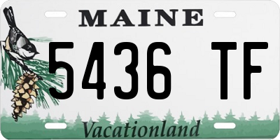 ME license plate 5436TF