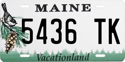 ME license plate 5436TK