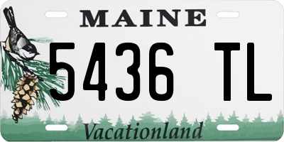 ME license plate 5436TL