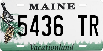 ME license plate 5436TR
