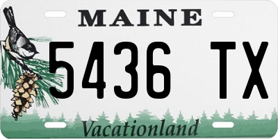 ME license plate 5436TX