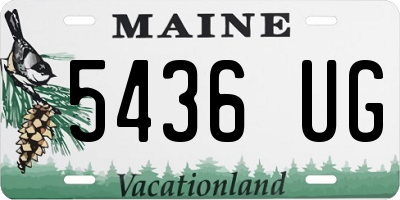 ME license plate 5436UG