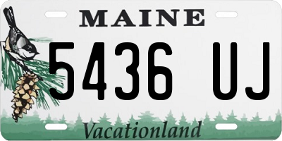 ME license plate 5436UJ