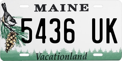 ME license plate 5436UK