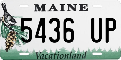 ME license plate 5436UP