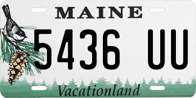 ME license plate 5436UU