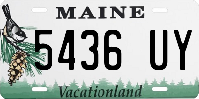 ME license plate 5436UY