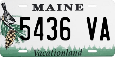 ME license plate 5436VA
