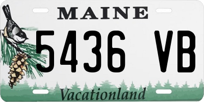 ME license plate 5436VB
