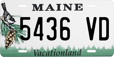 ME license plate 5436VD