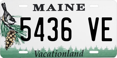 ME license plate 5436VE