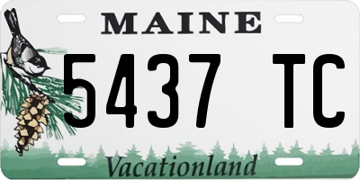 ME license plate 5437TC