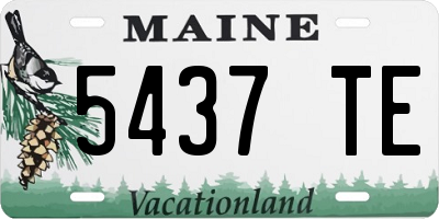 ME license plate 5437TE