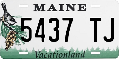 ME license plate 5437TJ
