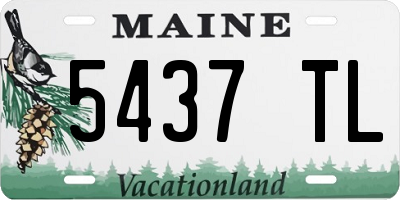 ME license plate 5437TL