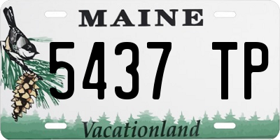 ME license plate 5437TP