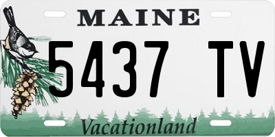 ME license plate 5437TV