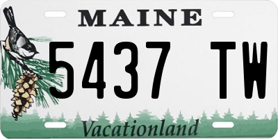 ME license plate 5437TW