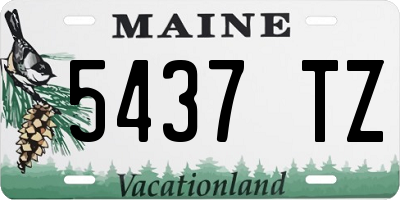 ME license plate 5437TZ