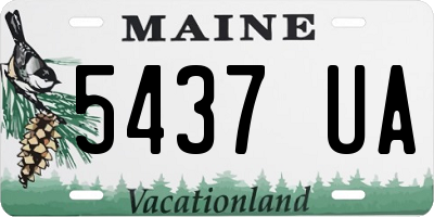 ME license plate 5437UA