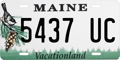 ME license plate 5437UC