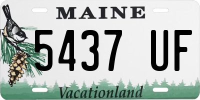 ME license plate 5437UF