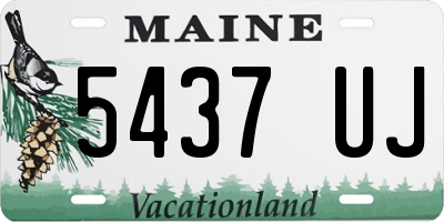 ME license plate 5437UJ