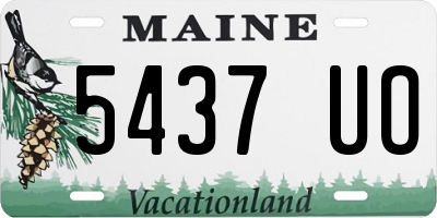 ME license plate 5437UO