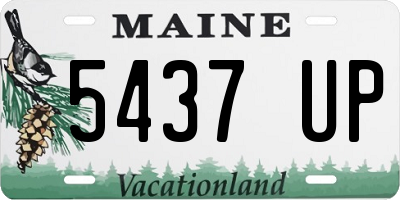 ME license plate 5437UP