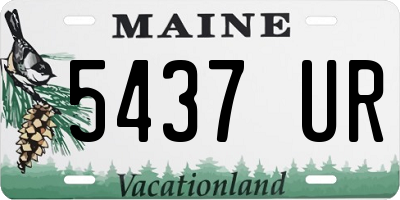 ME license plate 5437UR