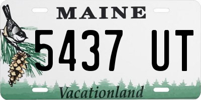 ME license plate 5437UT