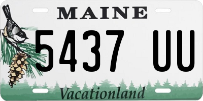 ME license plate 5437UU