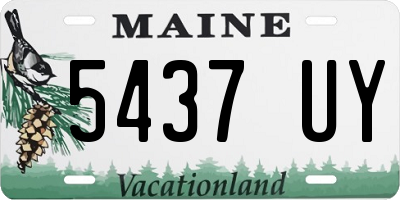 ME license plate 5437UY