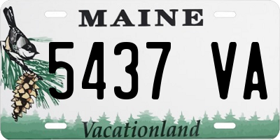 ME license plate 5437VA