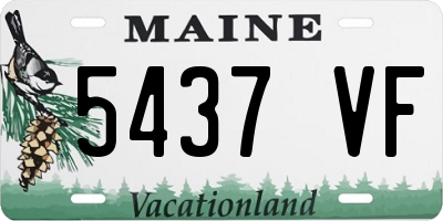ME license plate 5437VF