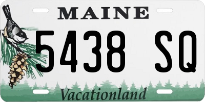 ME license plate 5438SQ